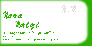 nora malyi business card